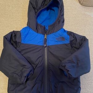 The North Face reversible puffer/fleece coat, size 18-24mos, Cobalt/Navy